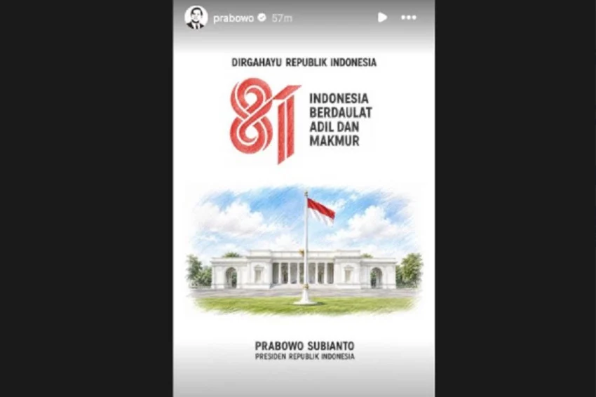 プラボウォ大統領、インドネシア独立記念日を祝賀