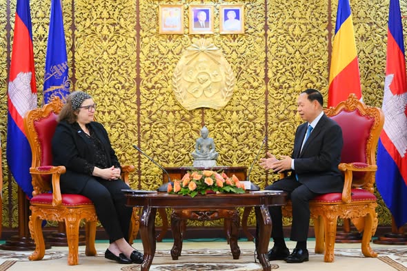 カンボジア開発相、UNICEF代表と会談 地方開発と気候変動対策で協力
