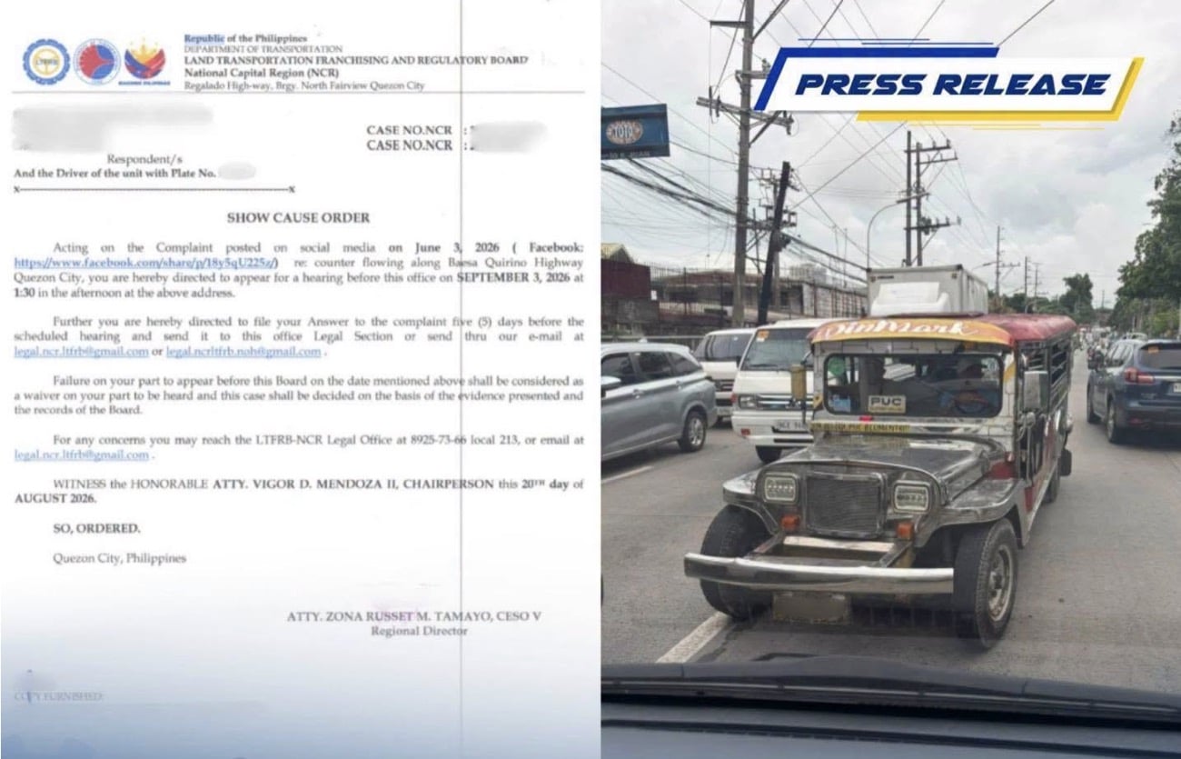 LTFRB Summons Jeepney Operator Over Viral Counterflow Video