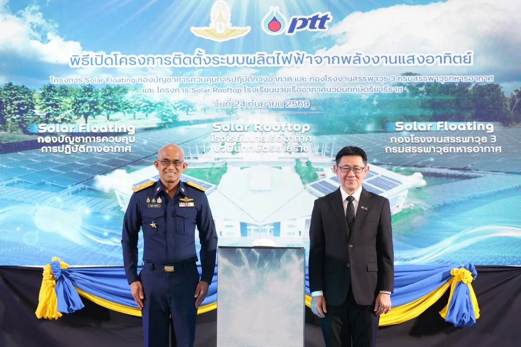 PTT Partners with Air Force on 3 Solar Projects to Boost Energy Security