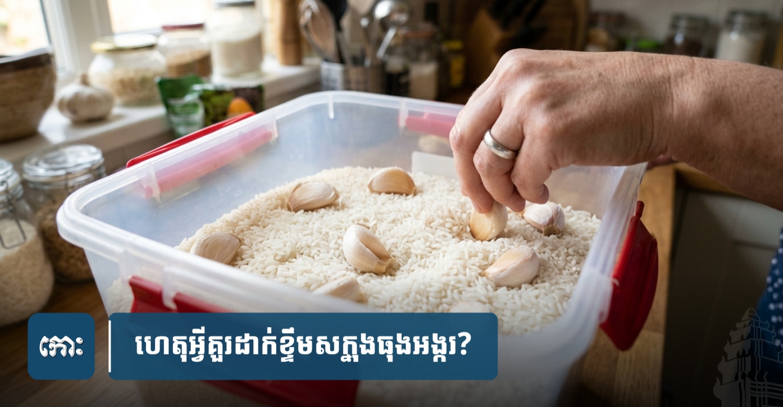 Cambodian Households Use Garlic as Traditional Pest Repellent for Rice