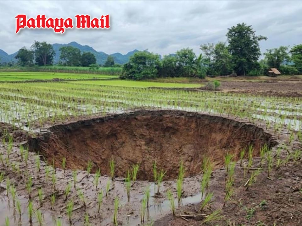 Khon Kaen Village on Edge as Seven Large Sinkholes Emerge