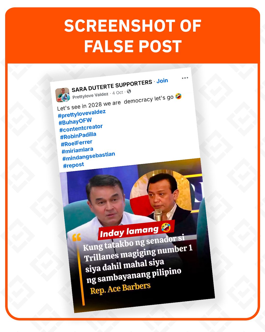 FACT CHECK: Ace Barbers did not say Trillanes would top senatorial race