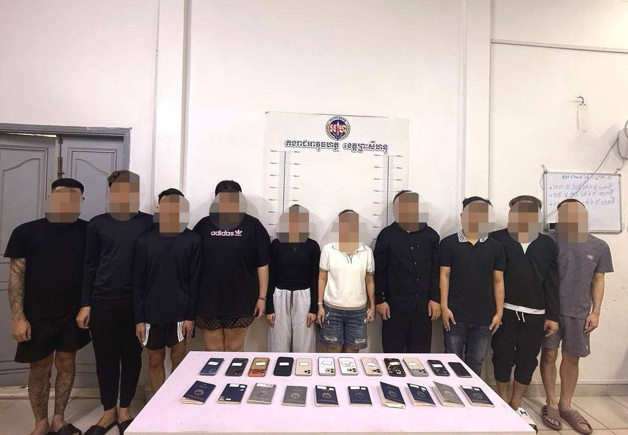 Sihanoukville Authorities Bust 3 Online Scam Operations, Arrest 47 Chinese and Vietnamese Nationals
