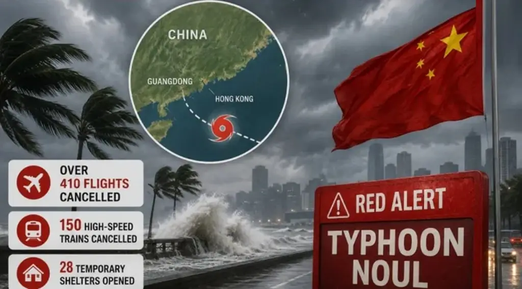 Typhoon Noul Triggers Red Alert in Southern China, Over 700,000 Evacuated