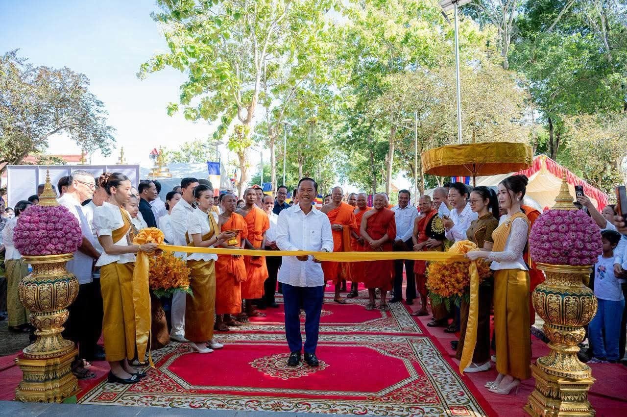 Buddhist Facility Inauguration Ceremony Held in Cambodia's Takeo Province, Emphasizing Peace and Development