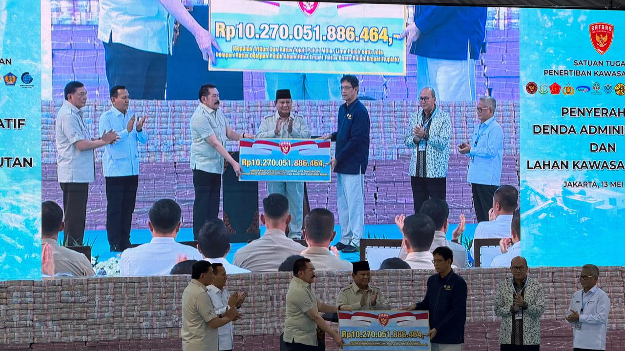 Attorney General's Office Displays IDR 10 Trillion in Administrative Fines Before President Prabowo