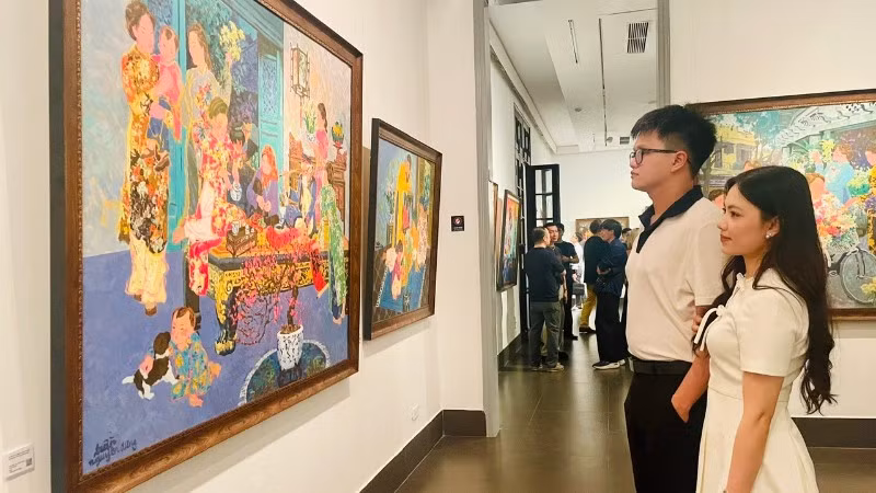 Late Vietnamese Painter Tran Nguyen Dung's 82nd Birthday Exhibition Held