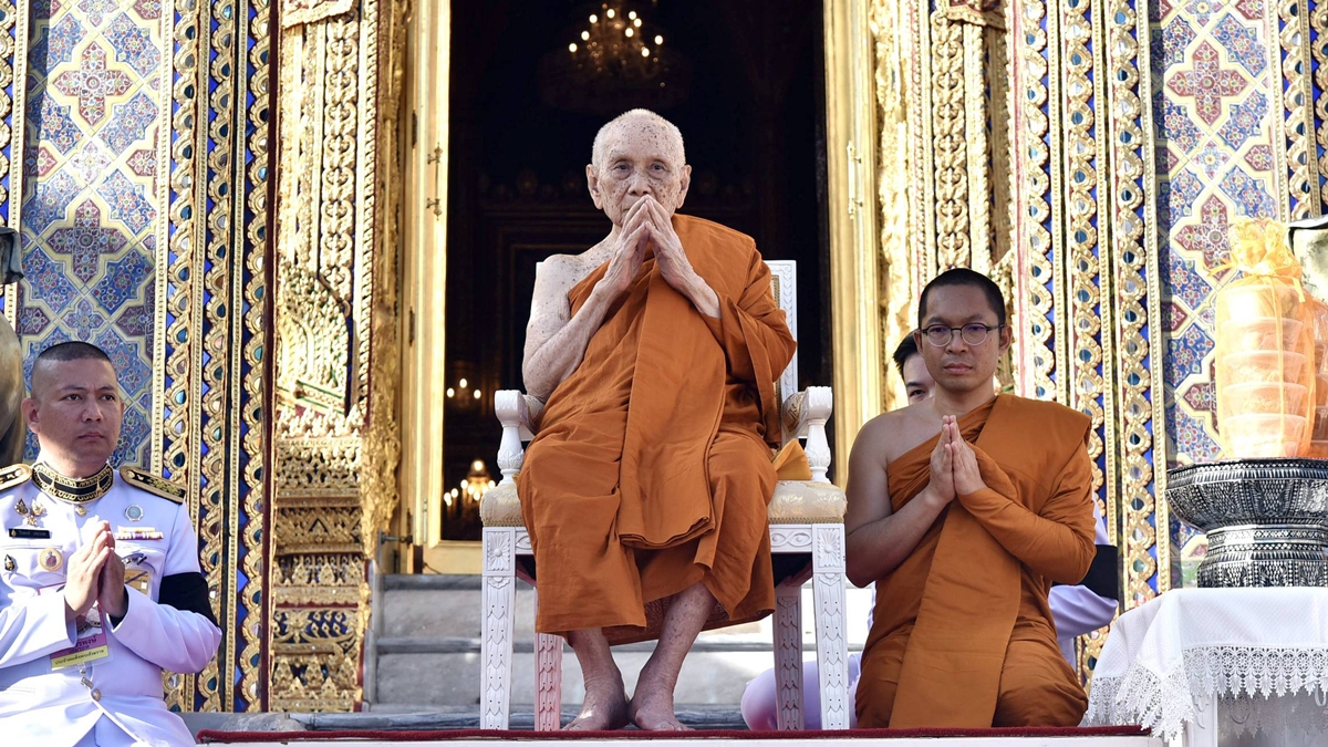 タイ最高仏教指導者、99歳を祝賀 政府主導で功徳儀式実施