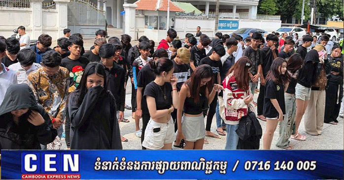 プノンペン・ワンパーク地区で集団暴走族、約100人補導・教育