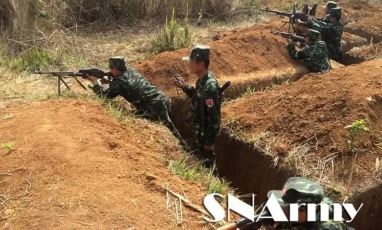 SNA troops operating in Mogaung and Monghnyin townships. (File photo)