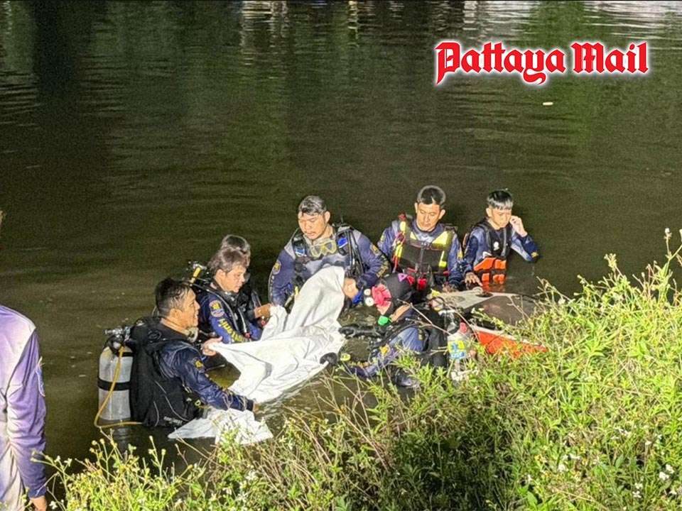 Husband Watches Helplessly as Wife Drowns Retrieving Fishing Net in Pattaya Pond