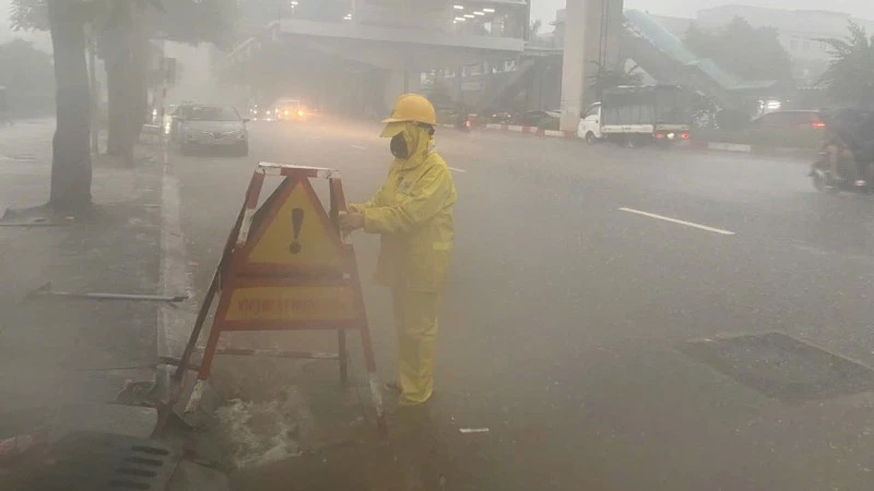 ハノイ、豪雨で一時冠水も迅速に解消、排水システムが機能
