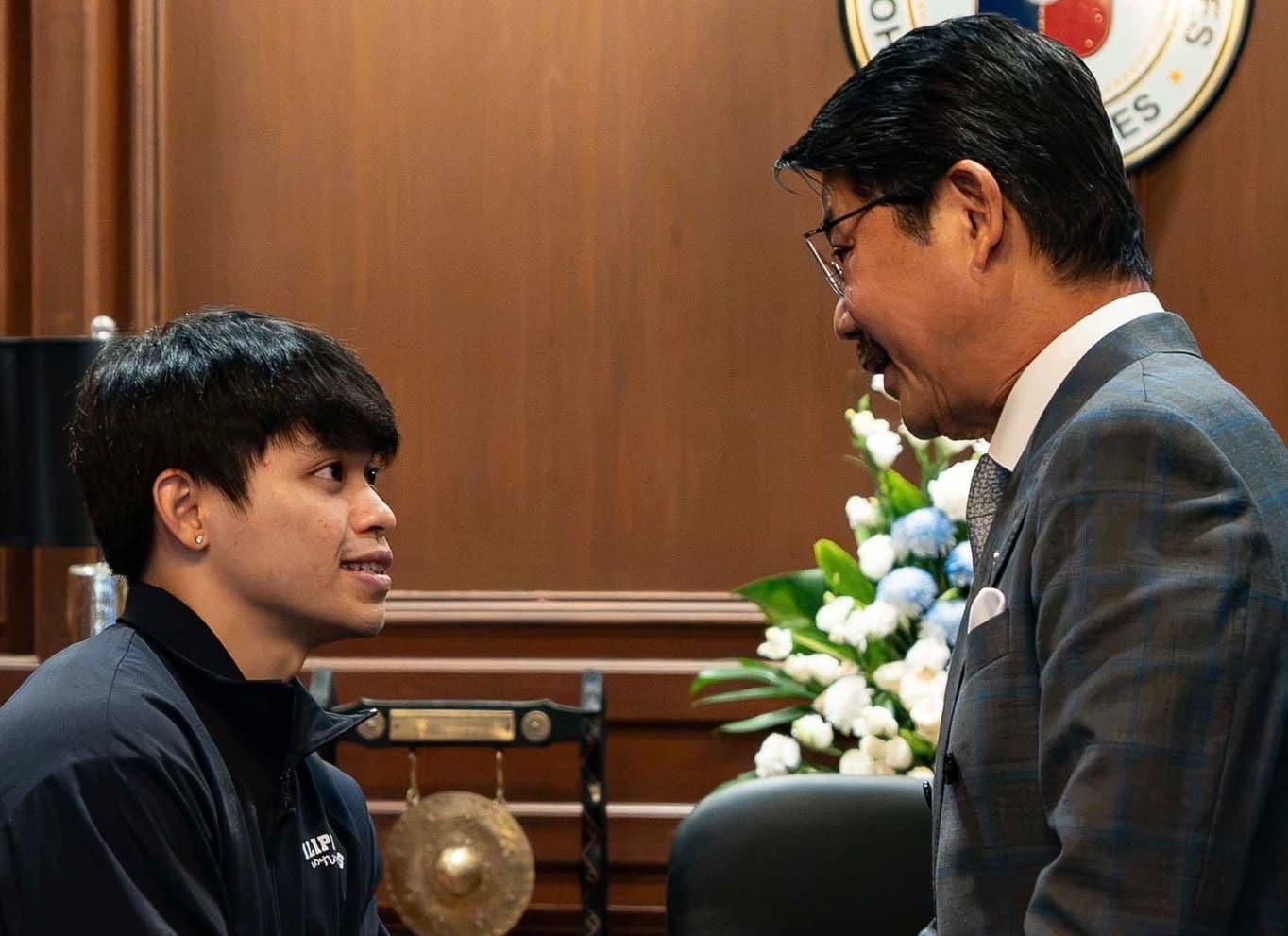 Carlos Yulo, Olympic gymnastics hero, visits House of Representatives