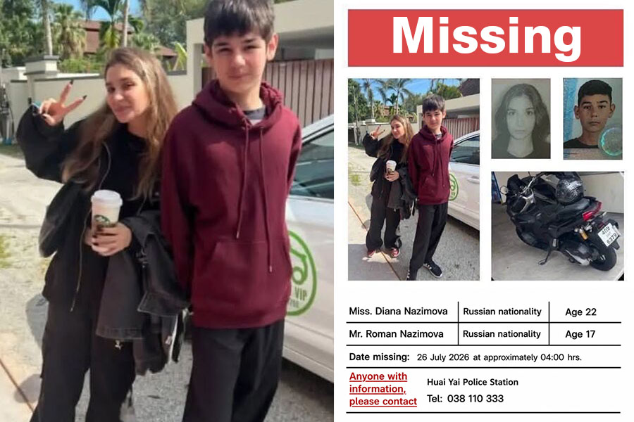 Massive Search in Chonburi After Russian Siblings Vanish, Motorcycle Found Buried