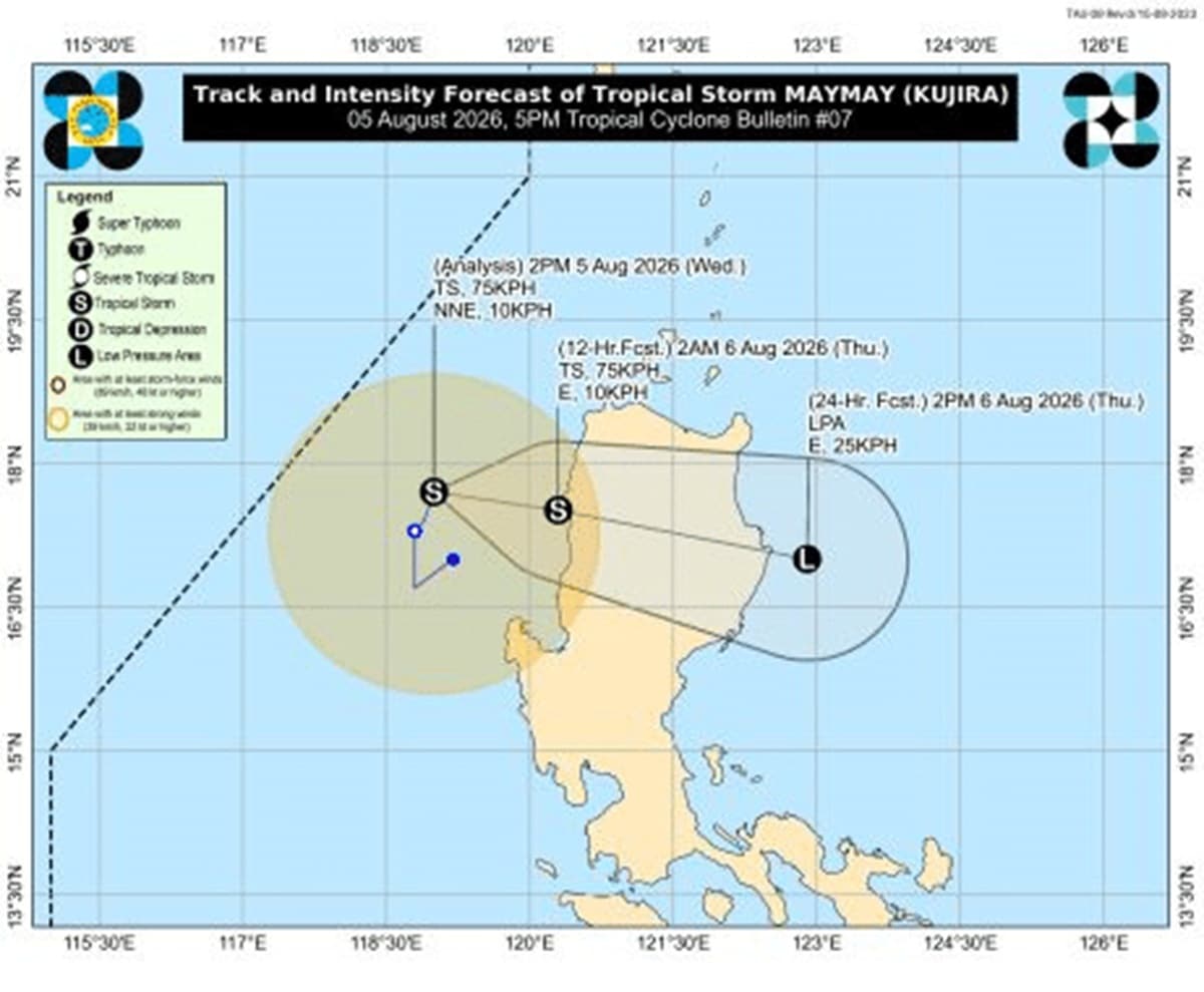 Tropical Storm Maymay Update: Signal No. 2 Raised in 8 Northern Luzon Areas
