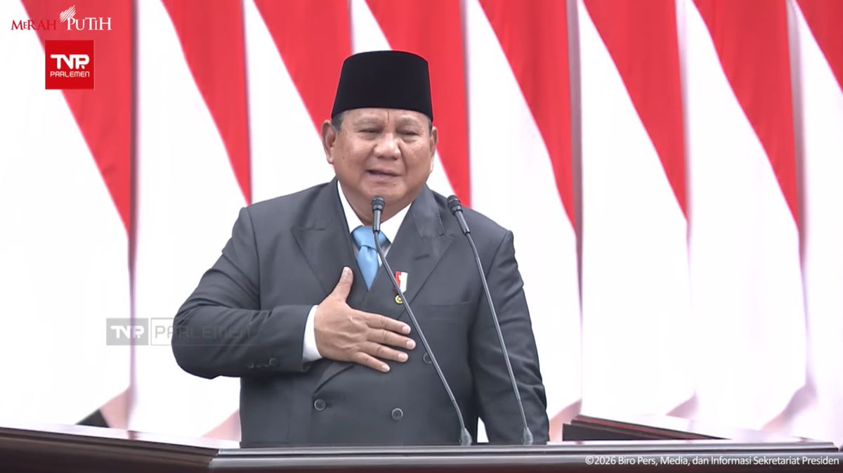プラボウォ大統領、国会演説で野党PDIPへの敬意と感謝を表明