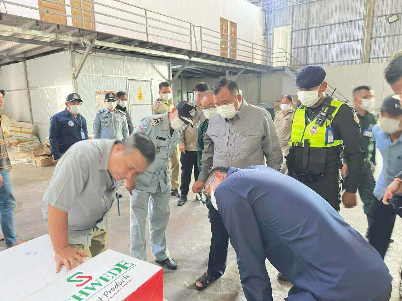 Cambodia Seizes Illegally Imported Thai Frozen Goods, 5 Arrested