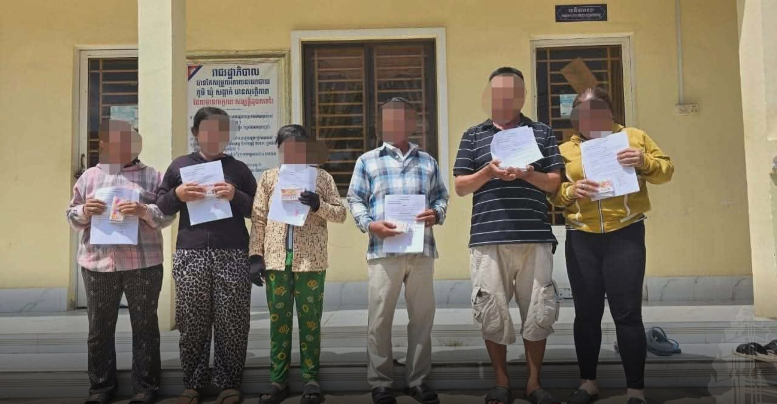 スバイリエン市でベトナム国営宝くじ販売のベトナム人6人を拘束