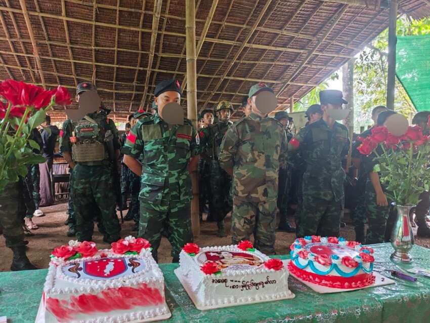 Revolutionary forces conduct rose campaign in Langol, Ye-U, Dipayin and Paung-taw townships to commemorate the 81st birthday of the people's leader Daw Aung San Suu Kyi