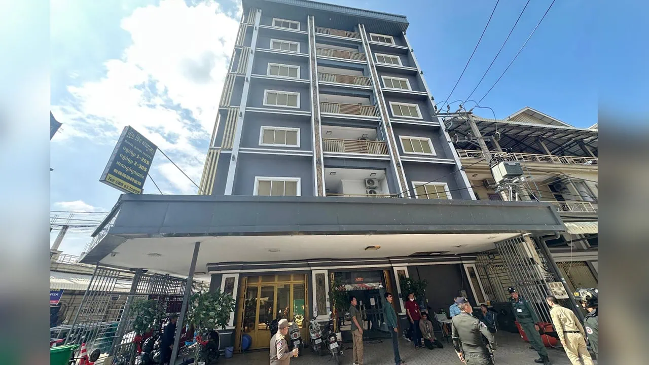ポイペトのホテルでオンライン詐欺拠点を摘発、61人逮捕(タイ人22人含む)