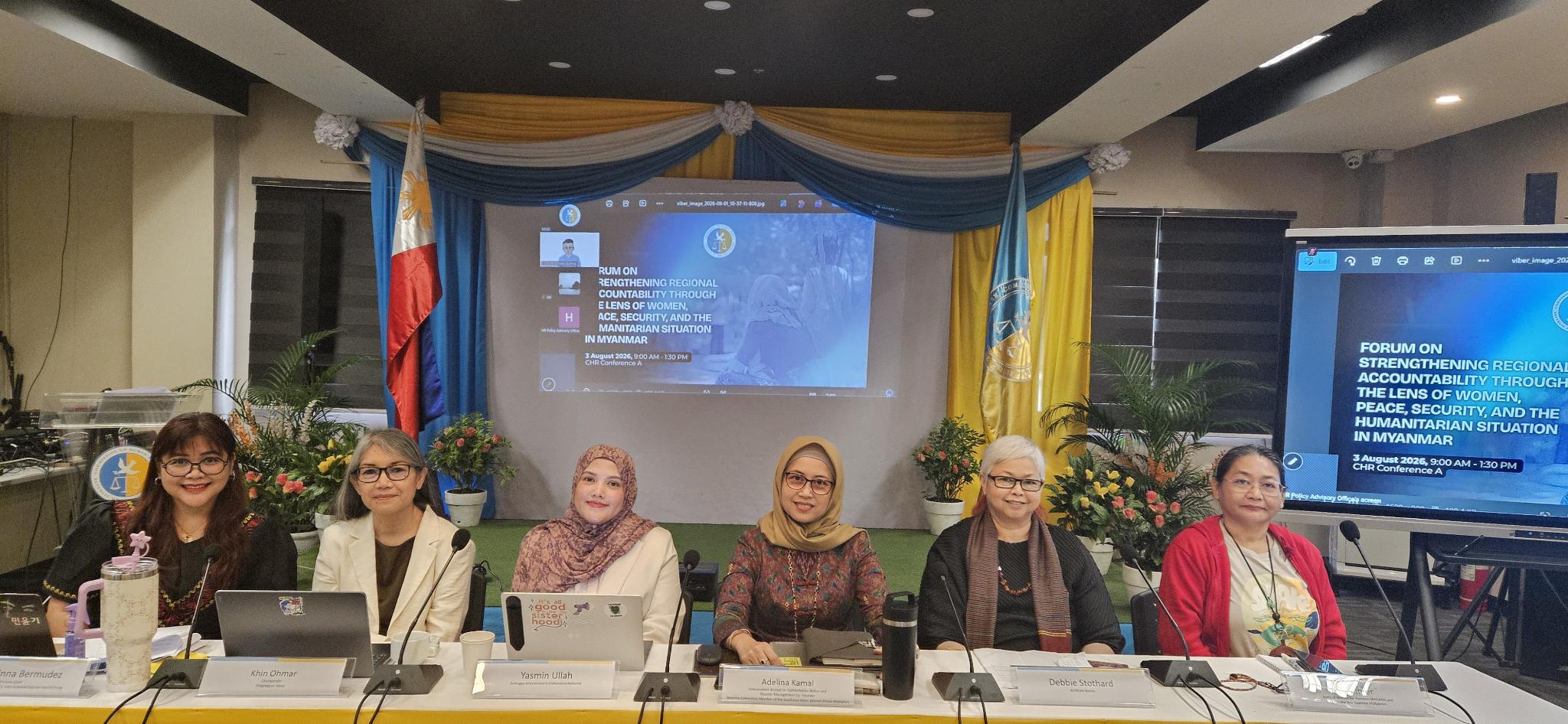 ミャンマーの市民社会、女性・平和・安全保障に関するASEANの断固たる行動を求める