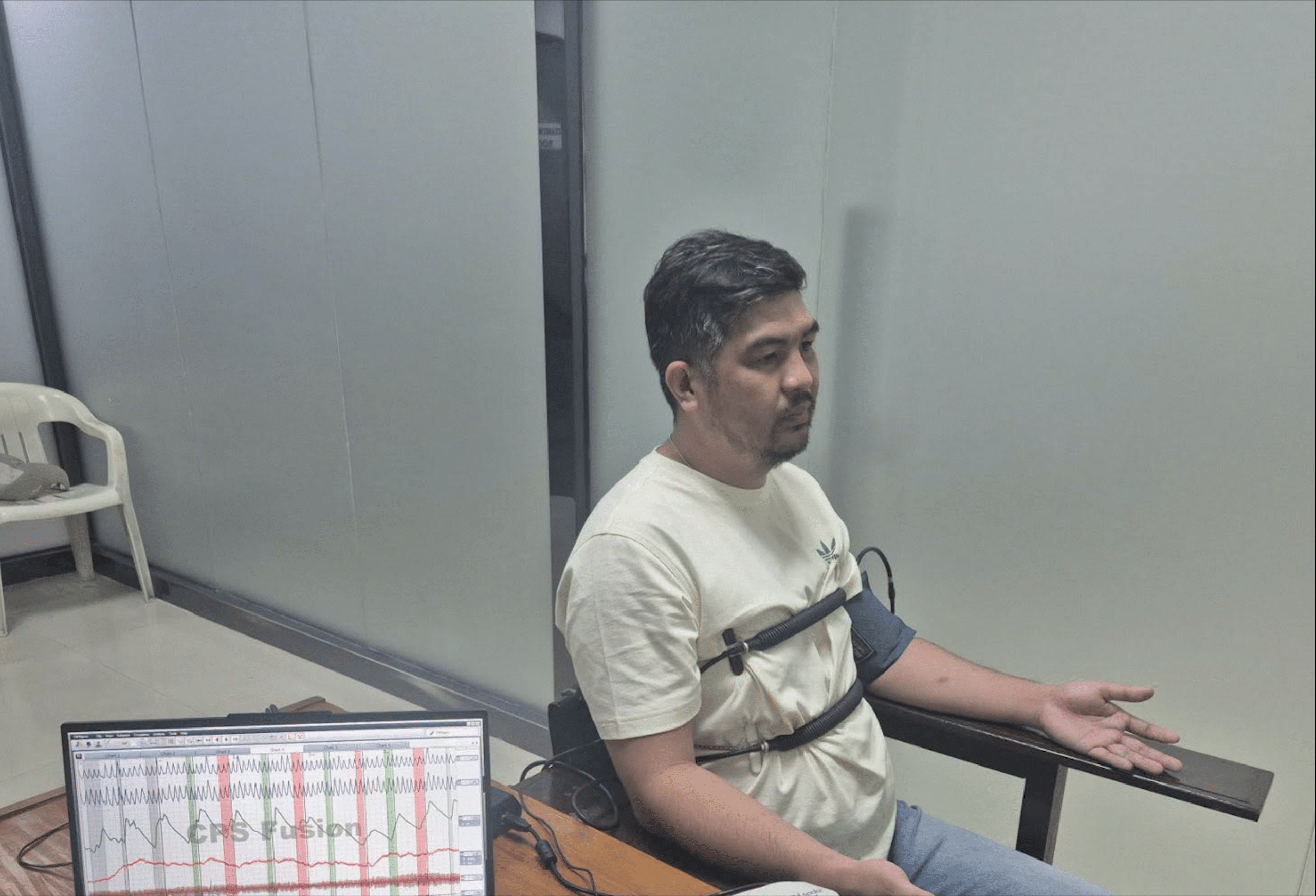 Ex-cop takes lie detector test over 'cash delivery' claims