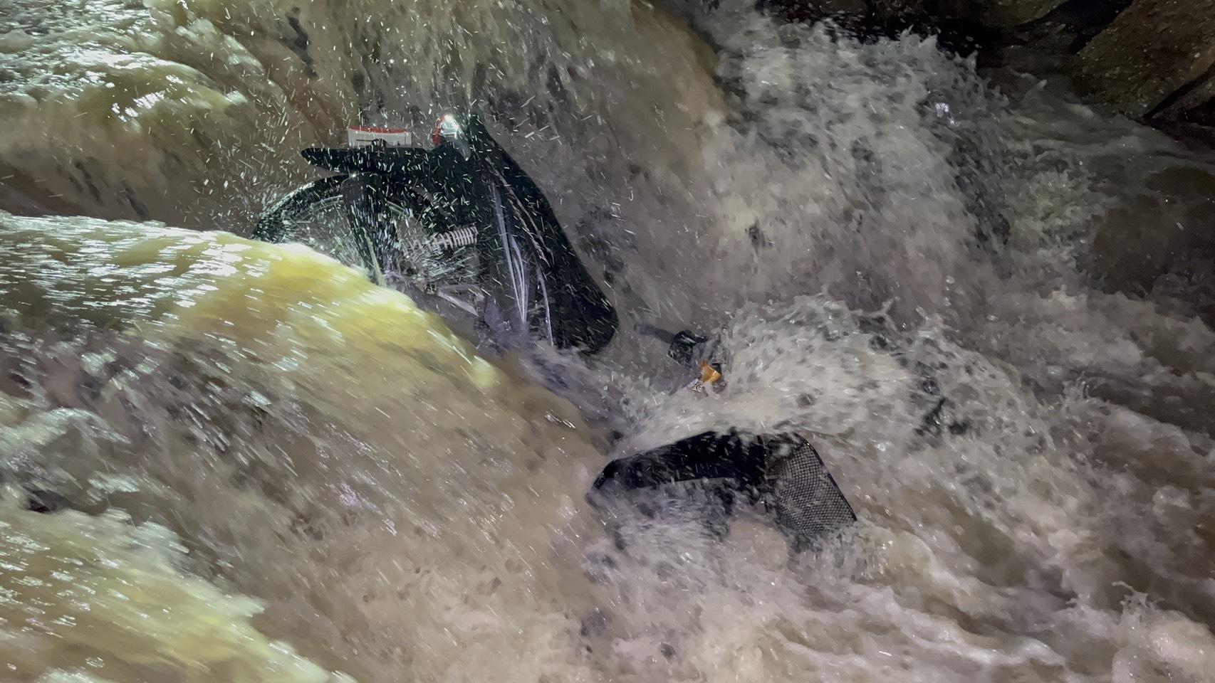 Motorcyclist, 25, Swept into Drain During Flood Near Pattaya, Escapes Unharmed