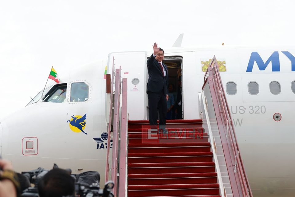ミャンマー大統領、プーチン大統領の招待でロシアへ公式訪問開始