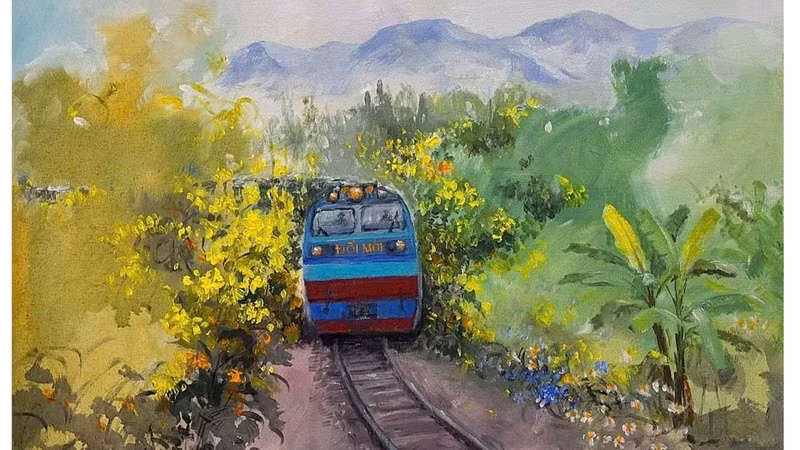 Vietnam Railways' Glorious Past and Present Depicted in Art