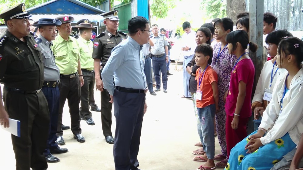 Security Measures: MOIP Union Minister tours in Sagaing