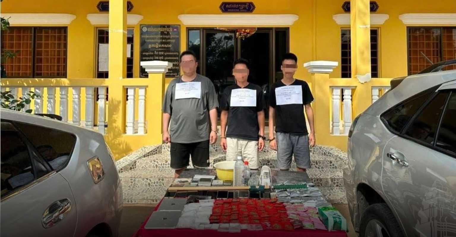 Three Chinese Nationals Arrested in Bavet City for Drug Trafficking and Illegal Weapon Possession