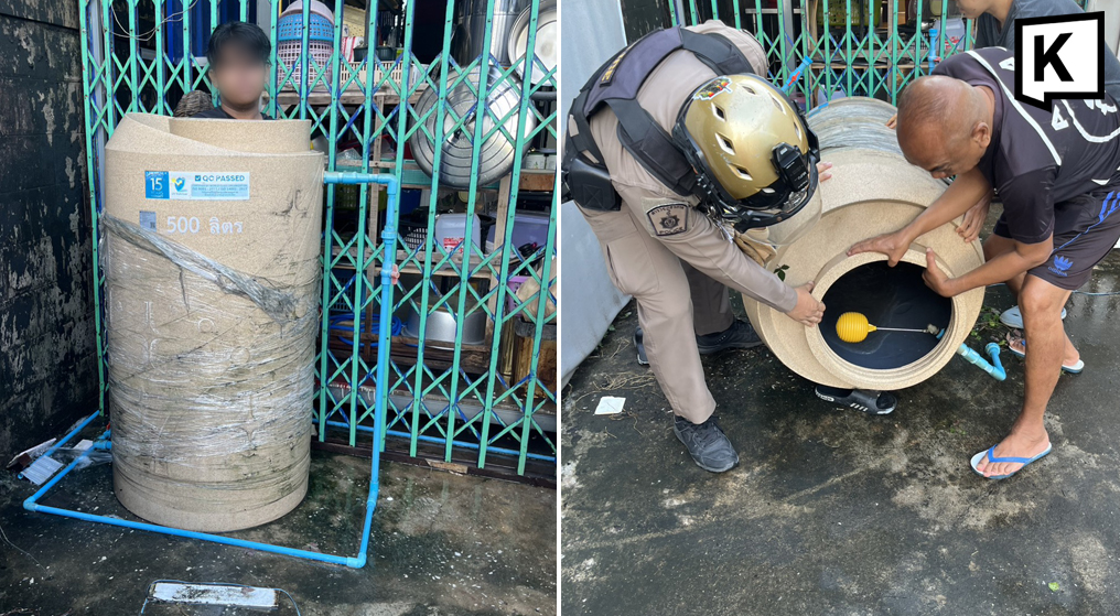 Drunk Man Rescued After Falling Asleep in Water Tank in Khon Kaen