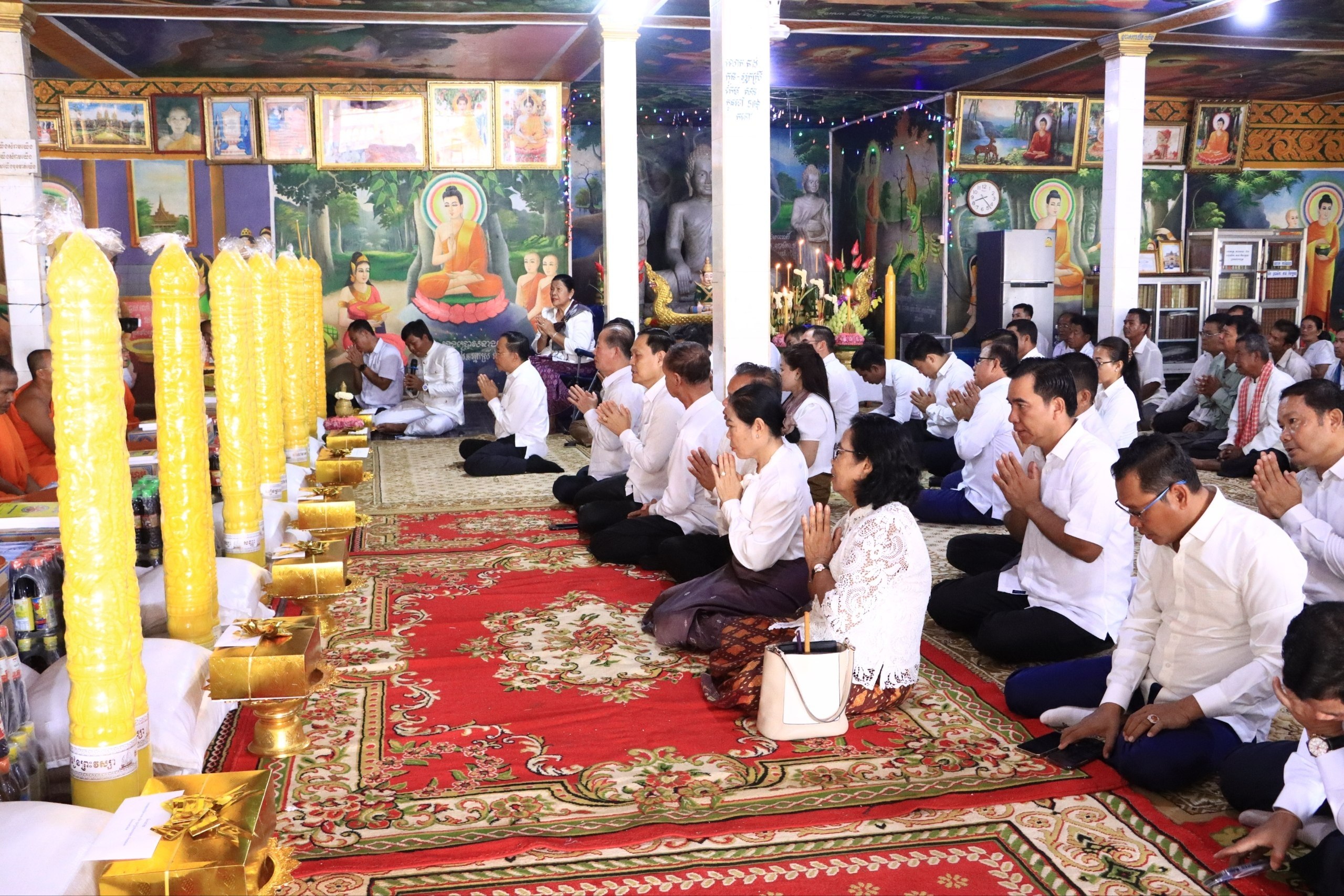 Cambodian Minister of Cults and Religion Engages with Local Communities During Buddhist Observance