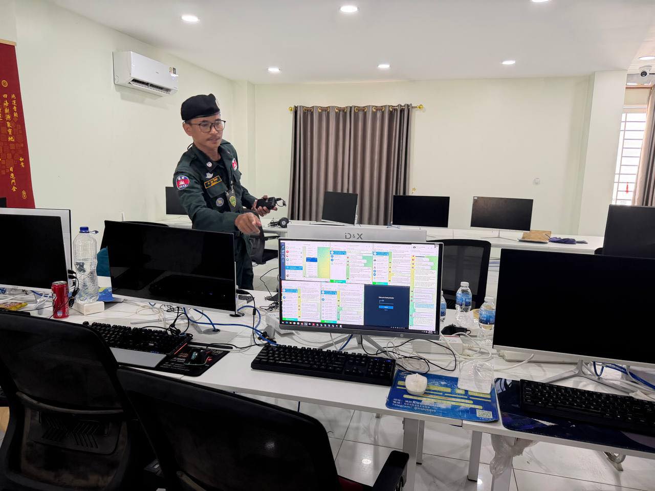 Online Scam Operations Uncovered in Poipet; 80 Foreign Nationals Inspected