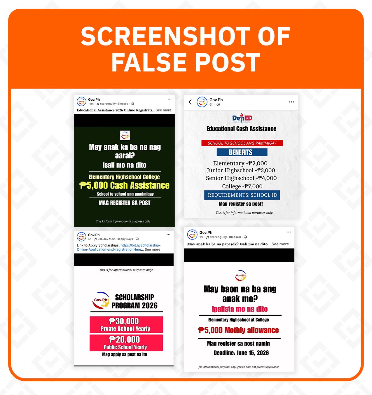 DSWD, DepEd Warn Public Against Fake Student Aid Registration Links