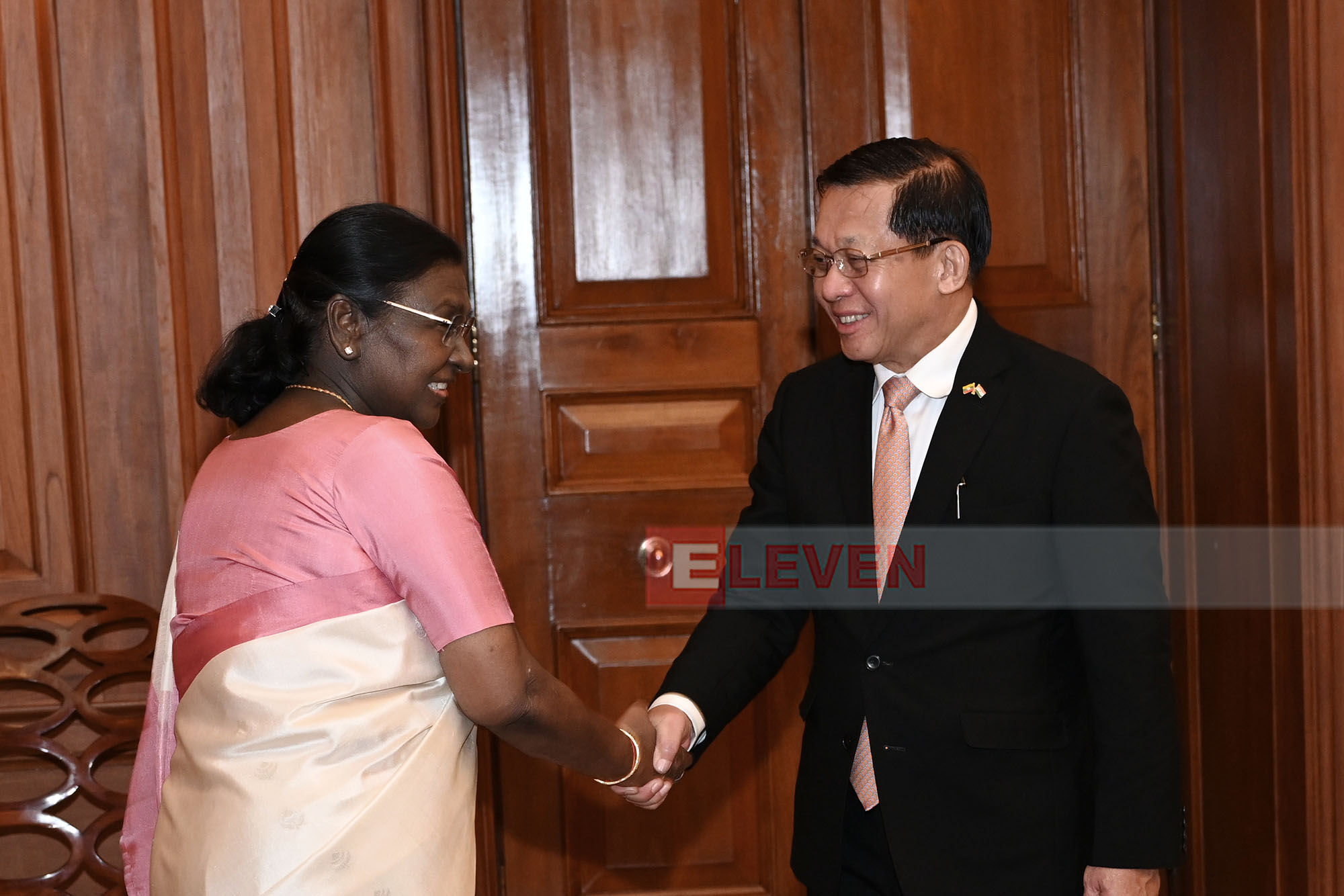 President U Min Aung Hlaing meets with Governor of Maharashtra State in Mumbai, India