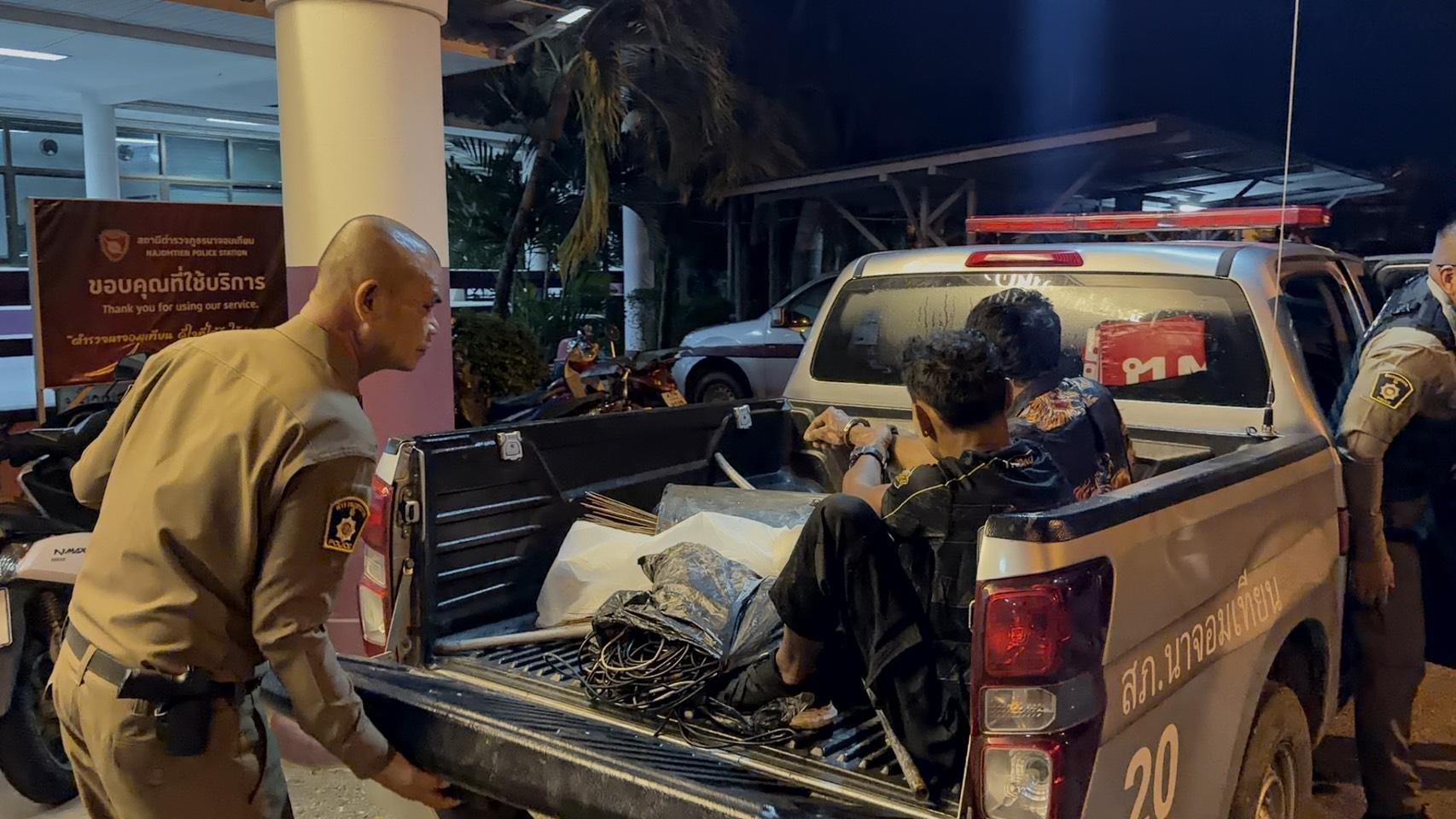 Serial Thieves Apprehended at Thai Theater in Na Jomtien After Police-Owner Son Ambush