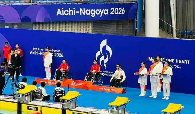 アジアパラ競技大会、ベトナム選手団が水泳で金メダル獲得