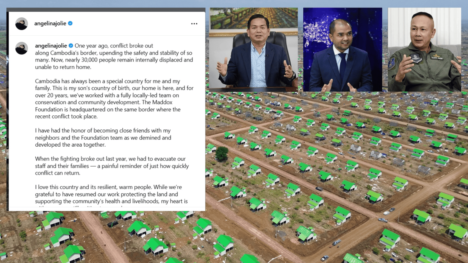 Thai Military Rejects Angelina Jolie's Comments on Cambodia Border Conflict