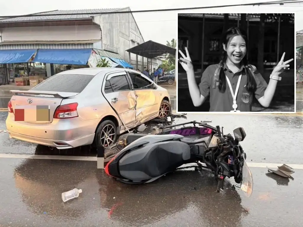 タイ北部で悲劇、信号無視のUターンが15歳少女を重体へ