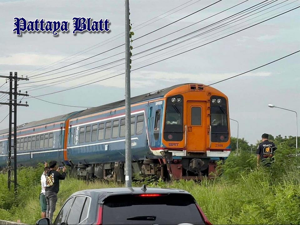 Foreign Man Dies in Train Accident in East Pattaya, Identity Under Investigation