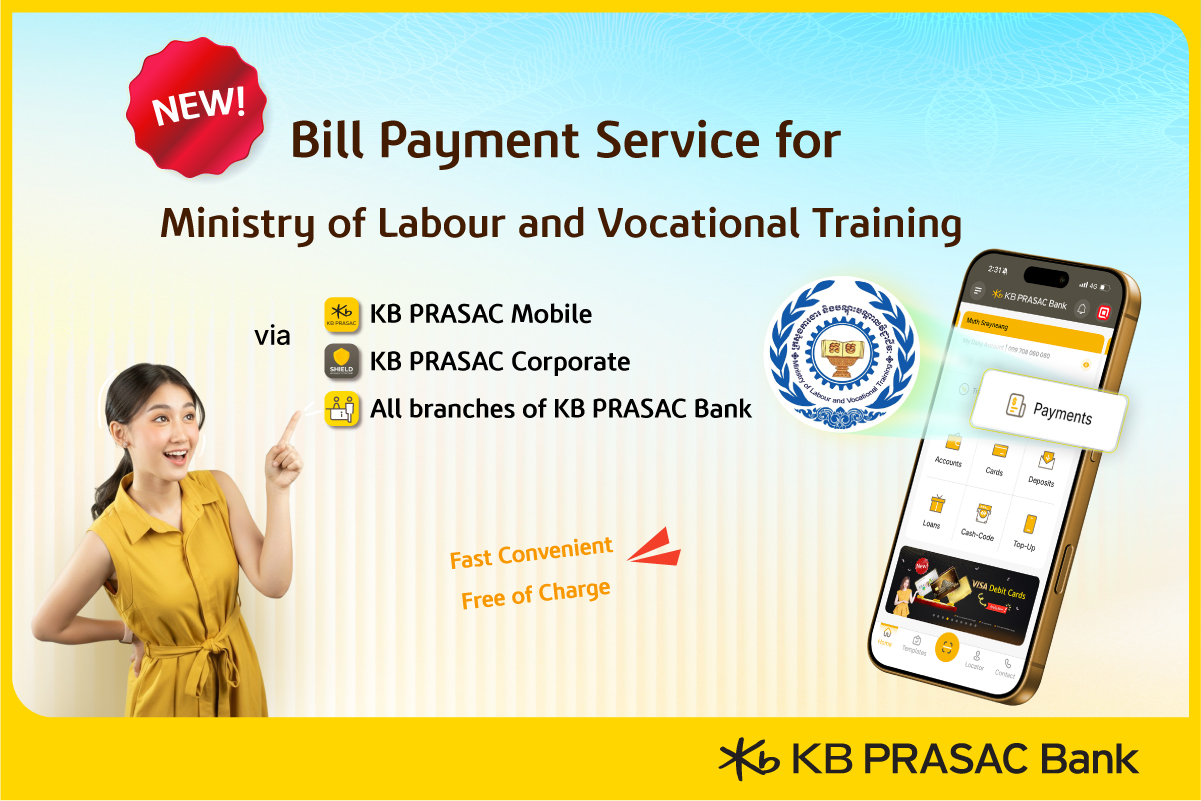 Cambodia's Ministry of Labour Waives Fees for Service Payments via KB PRASAC Bank