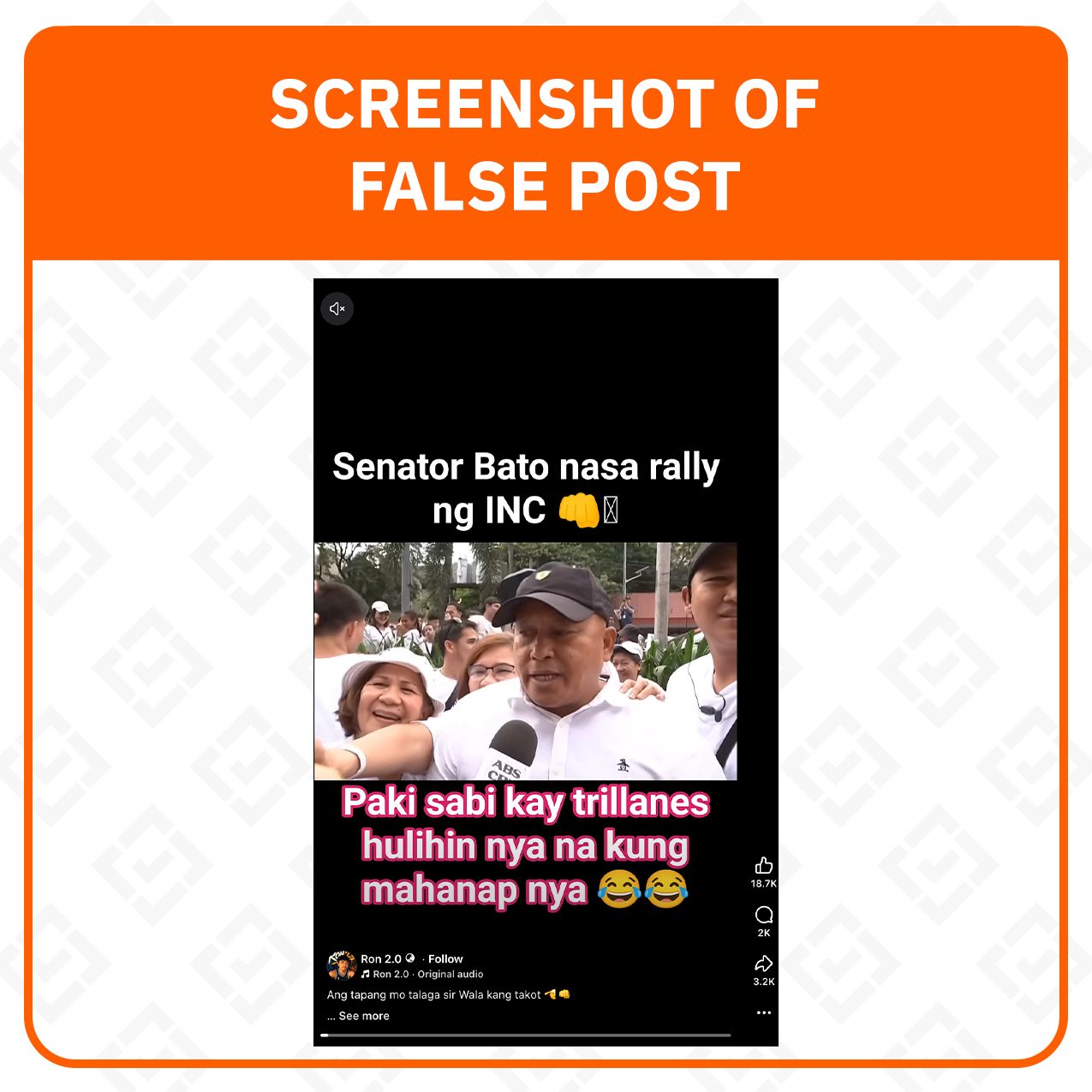 Bato dela Rosa Not at Recent INC Rallies; Viral Video is From 2025