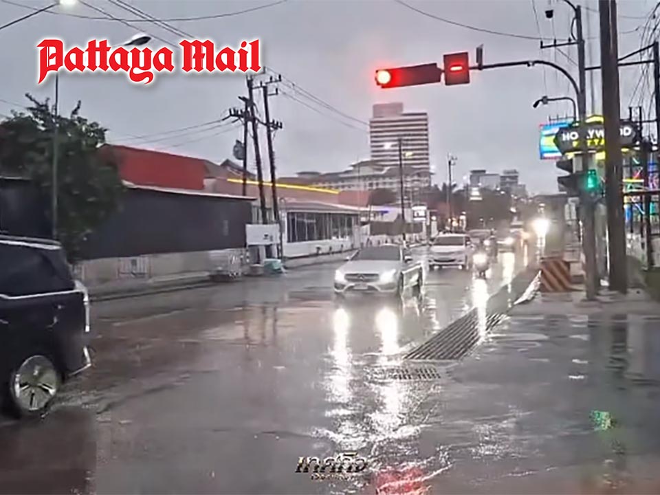 パタヤ、豪雨で冠水警戒 当局が監視体制強化