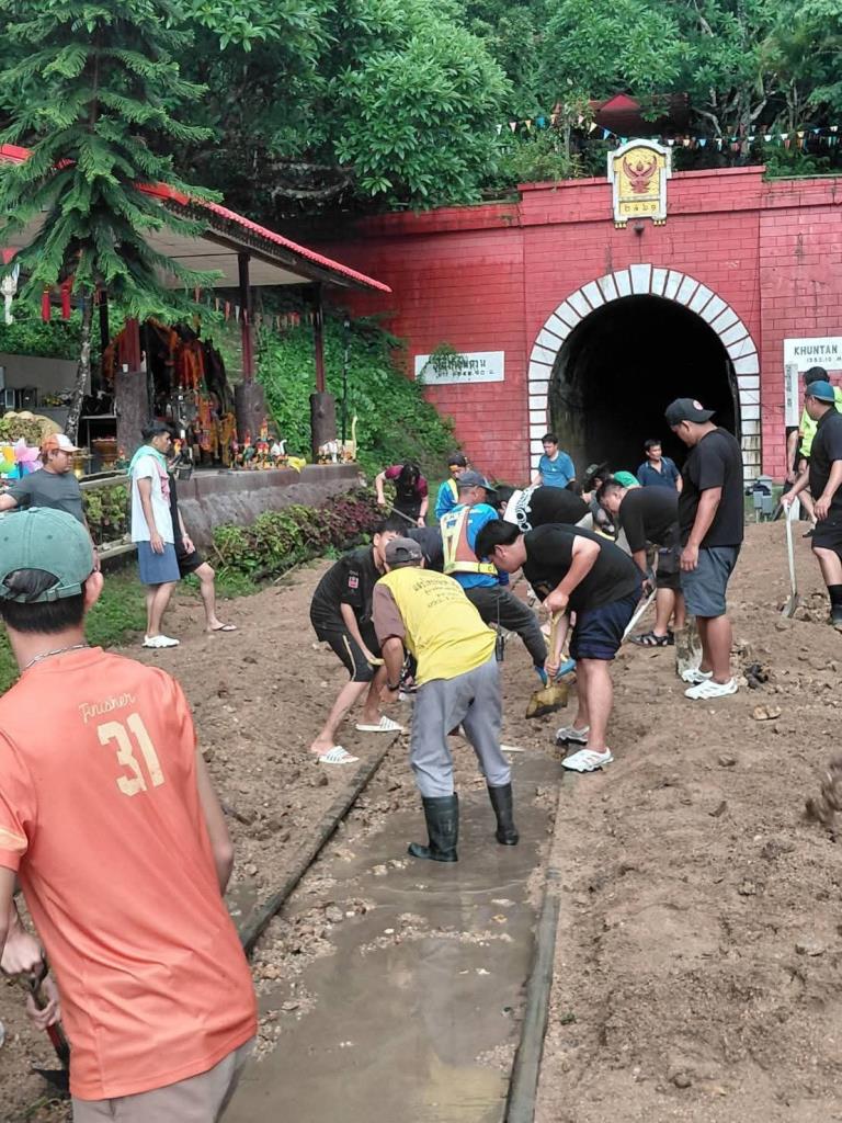 タイ北部鉄道、クンタントンネル土砂崩れから復旧