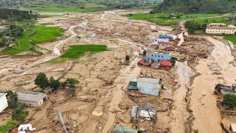 豪雨被害、ライチャウ省で200世帯超が土砂災害から緊急避難