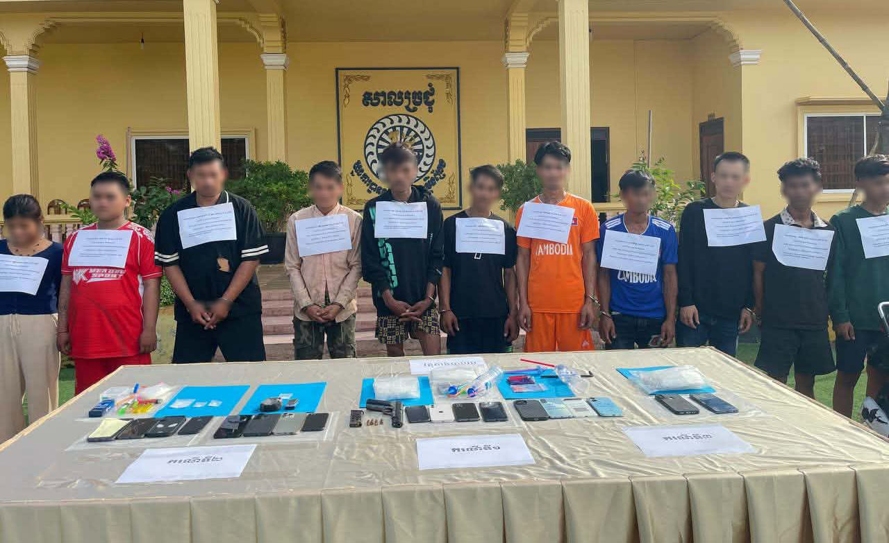 Stung Treng Police Bust Drug Trafficking, Arrest 17 Suspects