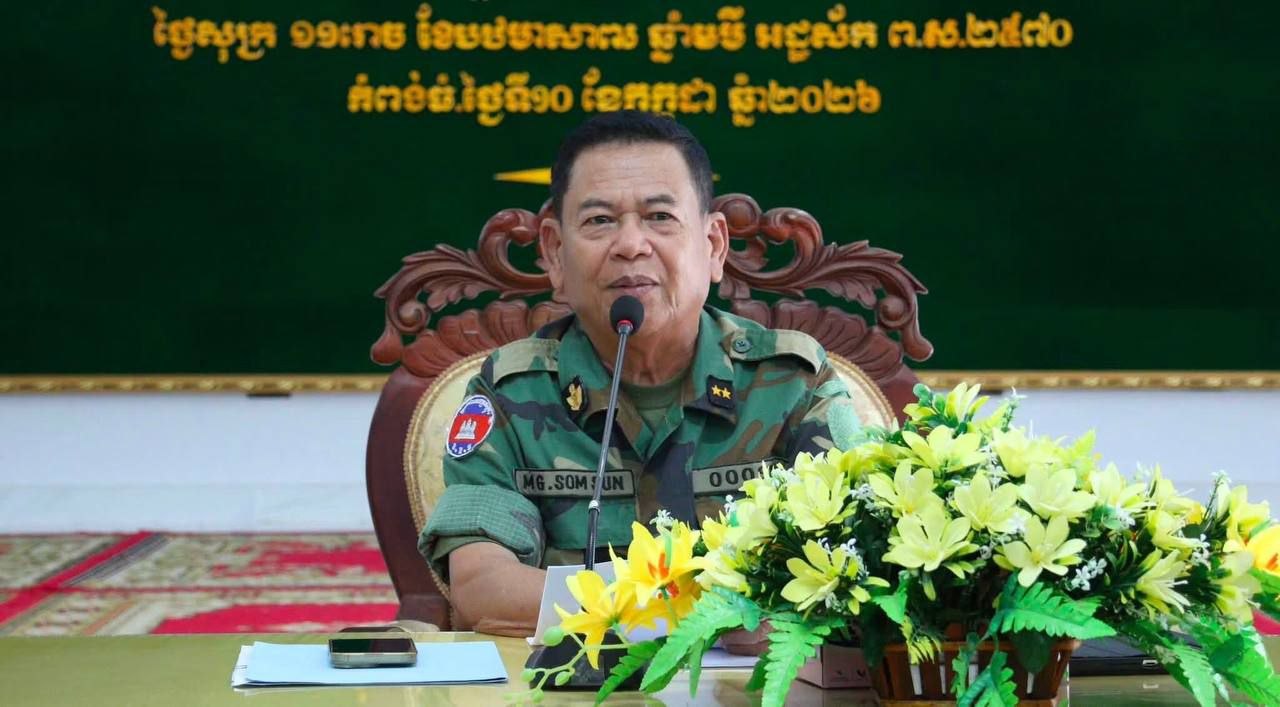 Kampong Thom Military Region Command Reviews Soldier Welfare and Productivity