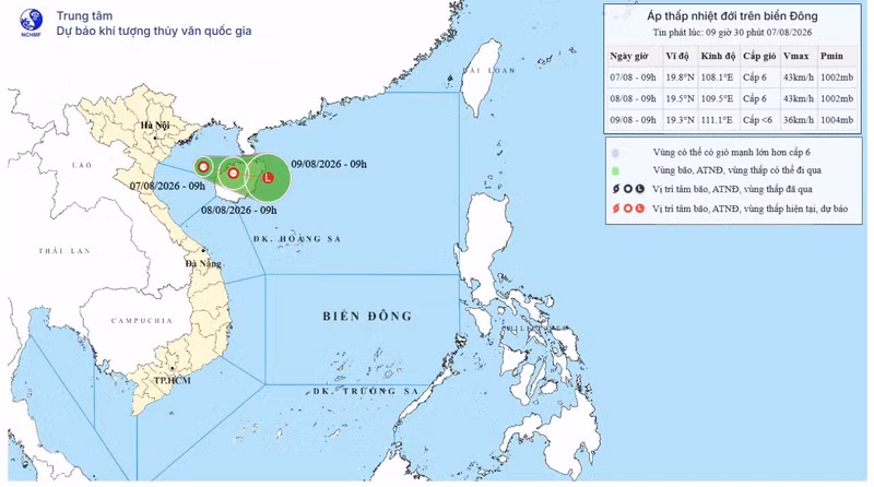 ベトナム北部湾に熱帯低気圧、強風と高波で海は荒れる